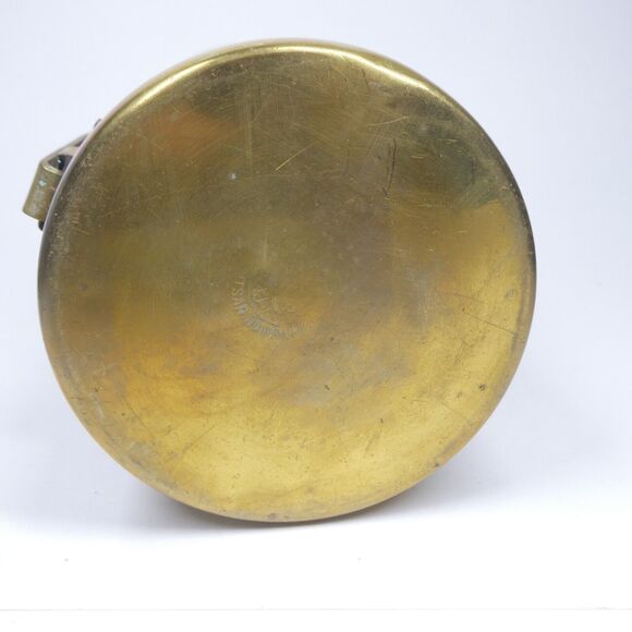 Tiffin Box Indian Brass Vintage Food Carrier 3 Compartment Stacking w/Handle - Picture 5 of 12